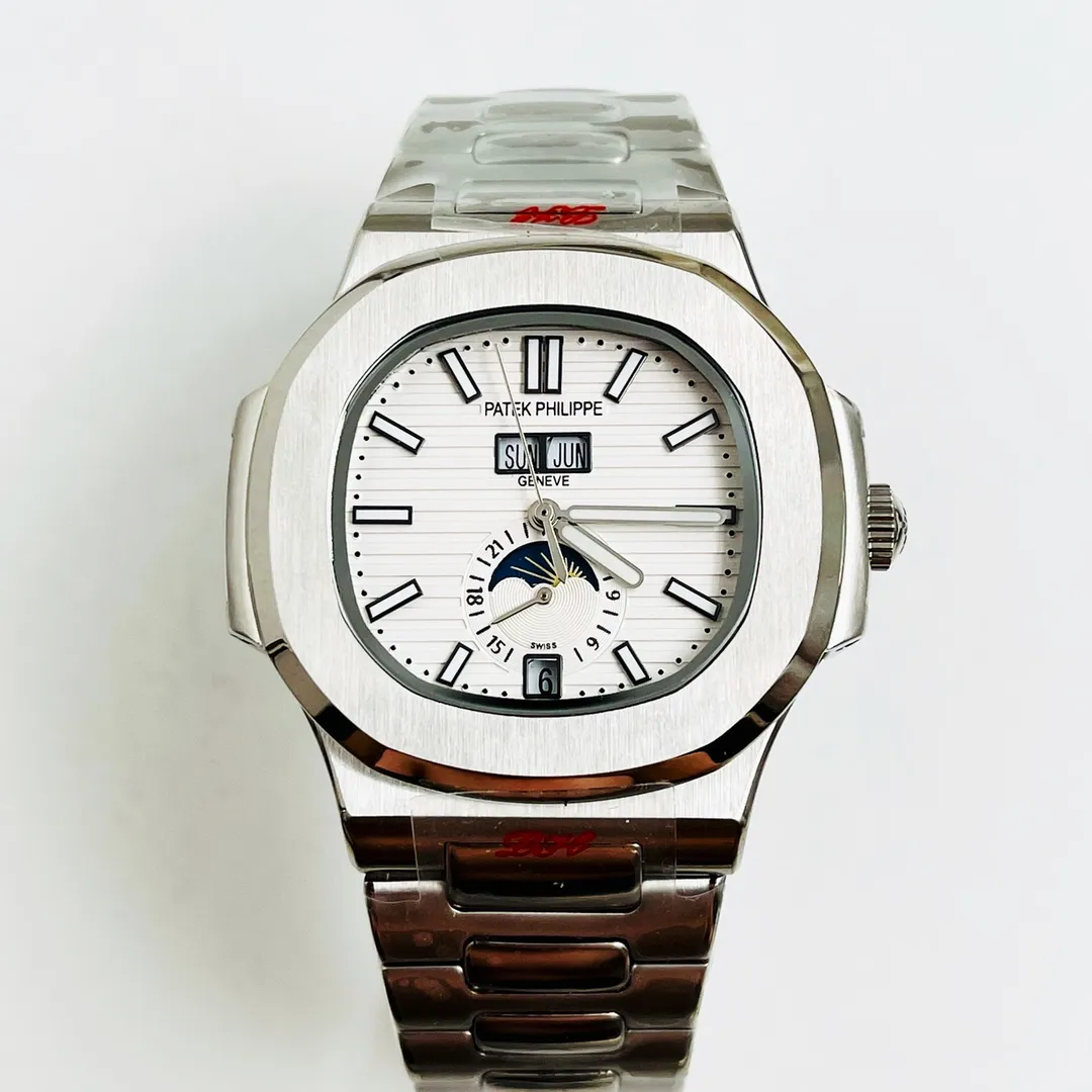 【Foreign Trade Import】💰1440! Patek Philippe - PATEK PHILIPPE Sporty and Elegant Series Nautilus PP Shockingly Produced The Best Detoxification Luxury Watch on the Internet Built-in top-notch imported automatic mechanical movement The strap is made of 316l fine steel and is designed to be linked by three beads. The bead diamond in the steel band is a stone-shaped combination with the original product. The case size is 40 mm in diameter and 12.9 mm thick. It exudes a strong youthful and steady atmosphere from the inside out. It is a well-deserved king of cost-effective steel watches.